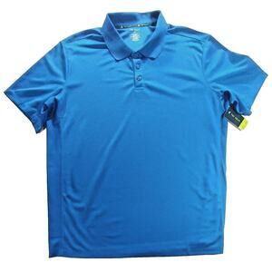 Tek Gear Polo Short Sleeve Tee Shirt Size XL Buzz Blue 3 Button New
